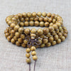 Natural Green Sandalwood Bracelets 6 20mm Tibetan Prayer Malas Wooden Beaded Necklace Bracelet Jewelry men - Image 3