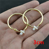 Large Circle Clip-On Earrings with Metallic Finish - Image 15