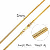Men Women Necklace Gold Color Snake Miami Cuba Wheat Spiga Paima Link Round Box Curb Chain 24" Choker - Image 7