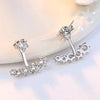Cubic Zirconia Branch Stud Earrings with Clustered Design - Image 2