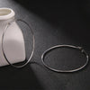 Four-color Classic Stainless Steel Hyperbole Large Hoop Earrings For Women Big Smooth Circle Loop Earrings Size 30-100mm - Image 1