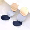 Unique Elegant Round Metal Earrings for Women Geometric Alloy Statement Ear Jewelry Gift 3 Colors - Image 3
