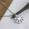 Nostalgia Slavic Kolovrat Pendant Wheel Amulet Pagan Wicca Jewelry Necklace Russian Talisman - Image 4