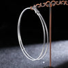 Four-color Classic Stainless Steel Hyperbole Large Hoop Earrings For Women Big Smooth Circle Loop Earrings Size 30-100mm - Image 8