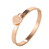 Stainless Steel Bangles Bridesmaid Gift Gold Color Cuff Bangle Forever Love Heart Bangles Bracelets - Image 3