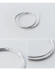 MODIAN Classic Charm Round Simple Collection Hoop Earrings Real 925 Sterling Silver Big Earrings For Women Jewelry