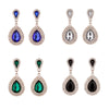 Palace Retro Luxulite Full Drilling Water Drop Rhinestones Female Earrings Sweet Earrings Long Earrings Crystal Earrings - Image 5