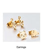 Stainless Steel Lily Flower Necklace Set with Matching Earrings and 45 cm Chain - Image 20