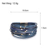 Metal Beads Leather Bracelets For Women Men Slim Strips Boho Multilayer Wide Wrap Bracelet Jewelry - Image 6