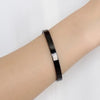 Couple Bracelet For Women and Men Stainless Steel Cuff Bangle Jewelry Black - Image 2