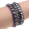 Multilayers Rock Spikes Rivet Chains Gothic Punk Wide Cuff Leather Bracelet Bangle Men Bracelets Jewelry pulseiras - Image 7
