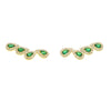 Bling Green Cz Stone Long Ear Climber Stud Earring For Women Romantic Wedding Gift Teardrop Cubic Zirconia Jewelry - Image 5