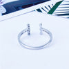 Silver Adjustable Zircon Open Rings for Women Silver Pearl Ring Mounting Gift Jewelry - Image 5