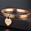 Stainless Steel Bangles Bridesmaid Gift Gold Color Cuff Bangle Forever Love Heart Bangles Bracelets - Image 5