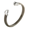 Heart Bracelets Grey Mesh Silver Gold Color Lover's Stainless Steel Open Cuff Bracelet for Women Cuff Bracelets Jewelry - Image 3