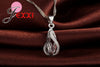 Water Drop CZ Silver Plated Jewelry Set For Women Pendant Necklace Hoop Earrings Wedding Party Ceremoey Anel - Image 2