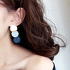 Unique Elegant Round Metal Earrings for Women Geometric Alloy Statement Ear Jewelry Gift 3 Colors - Image 5