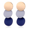Unique Elegant Round Metal Earrings for Women Geometric Alloy Statement Ear Jewelry Gift 3 Colors - Image 12