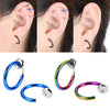 2Pcs Spring Clip Fake Earring For Mens/Womens Stainless Steel Small Ear Circle On Nose Ring Hoop Lip Ring Jewelry - Image 3