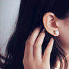 Creative Simple Craft Cute Animal Silver Jewelry Small Cat Hollow Pierced Pearl Female Earrings - Image 3
