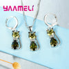 Silver Color Jewelry Sets for Woman Girls Shining Austrian Crystal Cute Cat Pendant Necklace Huggie Earring - Image 5