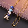 Boho Hand Made Tea Cup Necklace Pendant Woman Sweater Chain Clothing Accessories Long Necklace Enamel Collane Jewelry - Image 5