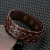 Charm Jewelry Handmade Weave PU Leather Bracelet Vintage Bracelets Bangles Cuff Bracelet Men Jewelry Pulseira - Image 3