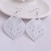 2 Pairs Summer Style Fan Earring Black White Yellow Purple Copper Filigree Big Dangle Earrings for Woman - Image 7
