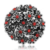Beauty colorful Flowers Round 24MM Snap Buttons Stereo Flowers Fit 18MM Snap Bracelet Jewelry - Image 3