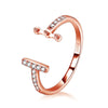 Silver Adjustable Zircon Open Rings for Women Silver Pearl Ring Mounting Gift Jewelry - Image 9