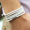 Xqni black retro Wrap Long leather bracelet men bangles sproty Chain link male charm bracelet with 5 laps - Image 7