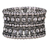 Multilayer stretch cuff bracelet women crystal wedding bridal jewelry gold silver color with crystal - Image 10