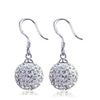 Silver Needle Shiny Crystal Shambhala Ball Ladies Drop Earrings Jewelry Female Gift - Image 1