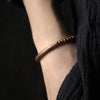 Handmade Hammered Copper Bracelet Vintage Artificial Oxidized Street Rock Style Metal Unisex Jewelry For Men Women - Image 4