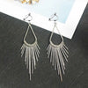Statement Non Pierced Clip On Earrings Metal Geometric Tassel Earrings For Women Earrings Modern Jewelry - Image 5