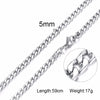 Necklace Curb Chains Link Men Choker Stainless Steel Male Female Accessories - Image 11