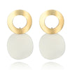 Unique Elegant Round Metal Earrings for Women Geometric Alloy Statement Ear Jewelry Gift 3 Colors - Image 19