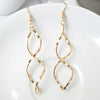 Simple Spiral Drop Earrings For Women Long Curved Wave Dangle Statement Wedding Party Jewelry - Image 1