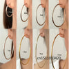 Large Circle Clip-On Earrings with Metallic Finish - Image 2