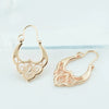 Women Rose Gold Color Weaving Without Stone Drop Dangle Earrings - Image 1