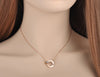 Double Circle Cubic Zirconia Chain Link Necklaces Jewelry Stainless Steel Chokers Necklace For Women - Image 6