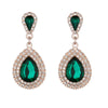 Palace Retro Luxulite Full Drilling Water Drop Rhinestones Female Earrings Sweet Earrings Long Earrings Crystal Earrings - Image 1