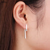 Smjel Simple T Bar Drop Earring for Women Geometric Ear Jacket Earrings Wedding Gifts - Image 2