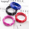 Resin Cuff Engraved Bracelets Bangles for Women White Acrylic Wide Big Bracelet Female Simple Charm Party Jewelry - Image 6
