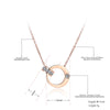 Double Circle Cubic Zirconia Chain Link Necklaces Jewelry Stainless Steel Chokers Necklace For Women - Image 3