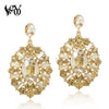 Crystal Earrings For Woman Round Rhinestone Drop Earrings Classic - Image 8