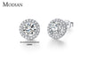 50% off Women Stud Earrings 925 Sterling Silver AAAAA Level Zircon Jewelry White Crystal Earring Gife for women Brincos De Prata