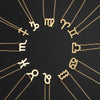 12 Zodiac Sign Necklaces With Cardboard Constellations Pendant Gold Color Chains Choker For Women Birthday Jewelry - Image 1