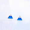 Creative Silver Jewelry Blue Triangle Geometry Snow Mountain Fresh Cute Female Stud Earrings - Image 1