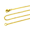 Plated Gold Necklace Stainless Steel 1 mm 10''-36'' Inches Women Jewelry Link Rolo Chain Necklace - Image 3